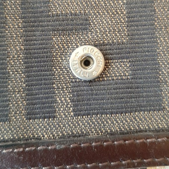 Fendi Zucca Bifold Snap Brown & Tan Leather Jacquard Small Wallet 5.25" X 3.25" - Picture 15 of 16